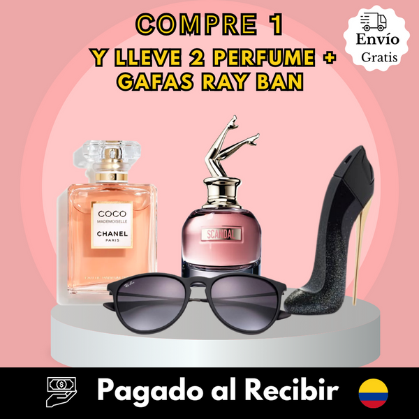 🔥PROMOCIÓN (Compre 1 toma 2 perfumes + Gafas Ray Ban) COCO CHANEL + GOOD GIRL + SCANDAL JP 🔥 SOLO 3 UNIDADES DISPONIBLES 🔥